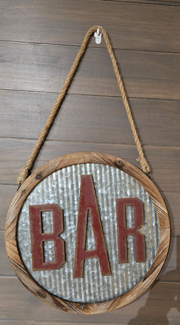Red Bar Sign, 18 x 18