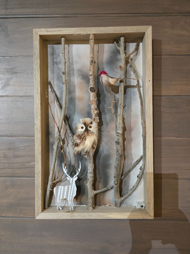 Red Bird Handmade "The Watcher and the Wanderer" # 2, 22 x 13 .5 x 2