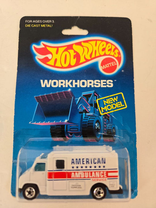 1988 Mattel Hot Wheels Workhorses American Ambulance