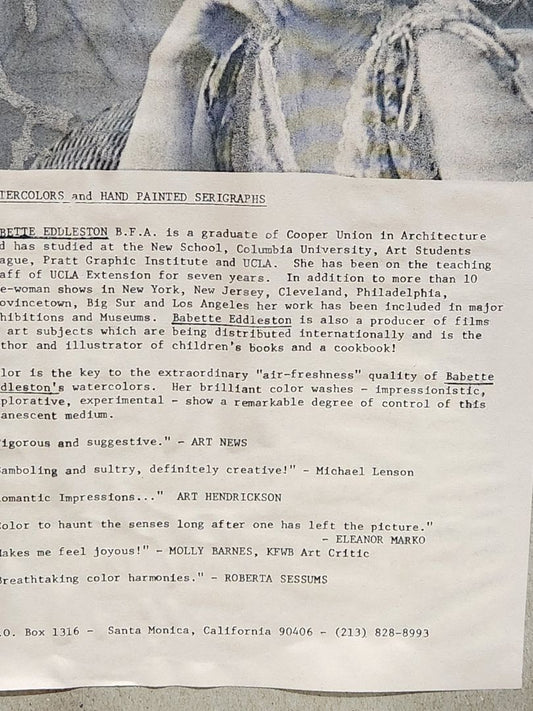 Framed "Lady Slipper" By Babette Eddleston 74/450