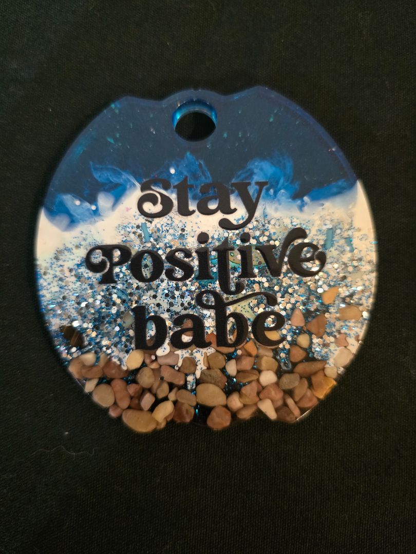 Blue Handmade Resin Stanley Lid Topper 40 oz, 3 x 3.25