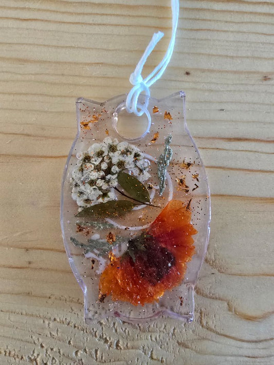 Orange Handmade Resin Stanley Lid Topper 20 oz, 2.75 x 1.25