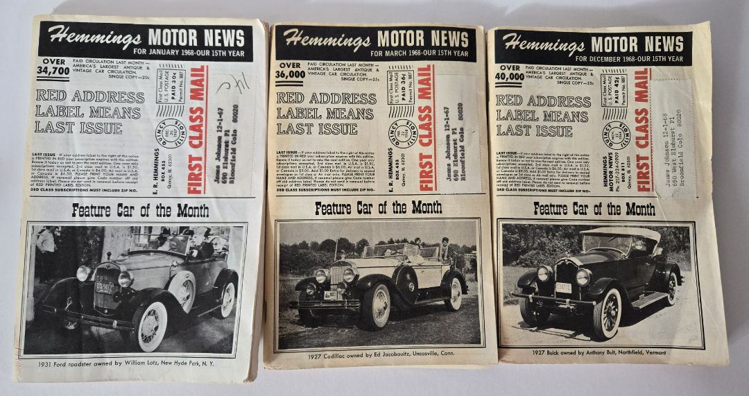 Hemmings Motor News 1968 x 3