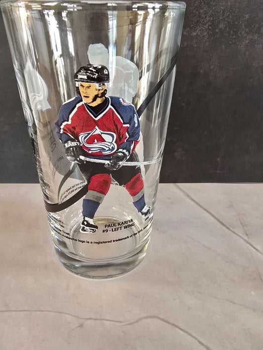 Arby's - HHLPA Colorado Avalanche Arby's Collector Series Glass 2004 Kariya/ Sakic