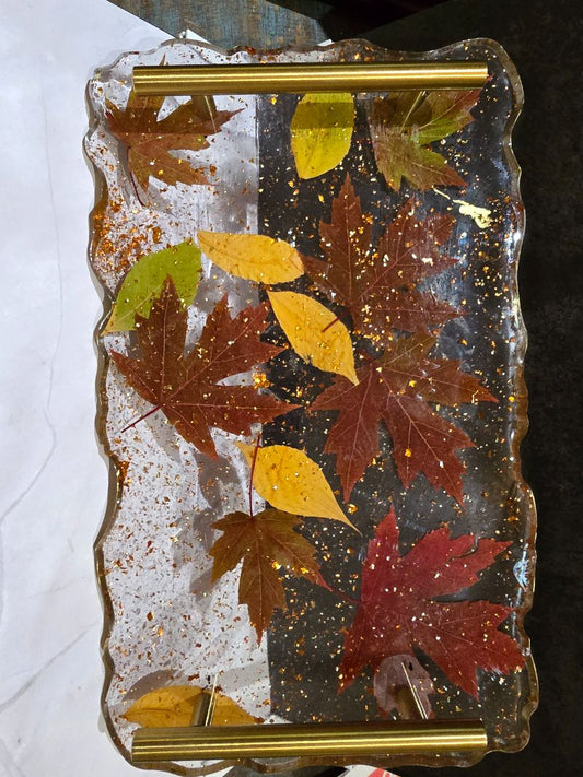 Fall Handmade Fall Leaf Tray, 13.5 x 8