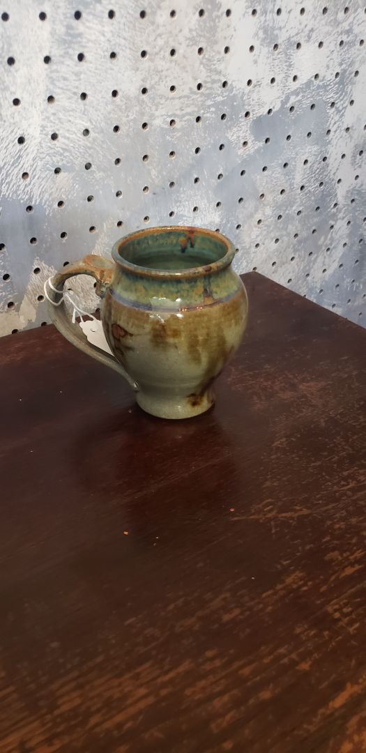 Coffee Mug - Light Brown/Blue/Green