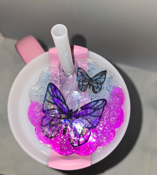 Purple/Blue Handmade Resin Stanley Lid Topper 40 oz