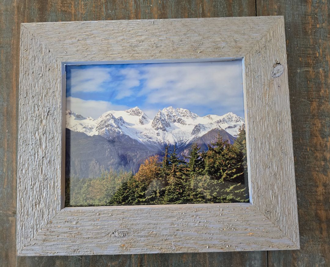 Blue Photo Mountain Photo and Frame, 8.5 x 11