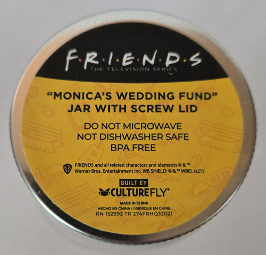 Friends - Monica's Wedding Fund Jar with Screw Lid