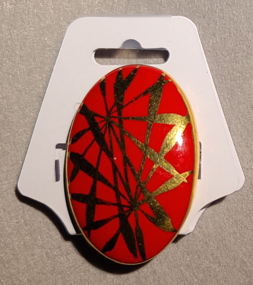 Enamel on Gold Color, 3 x 2 x 1