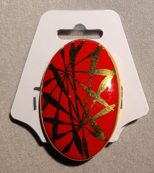 Enamel on Gold Color, 3 x 2 x 1