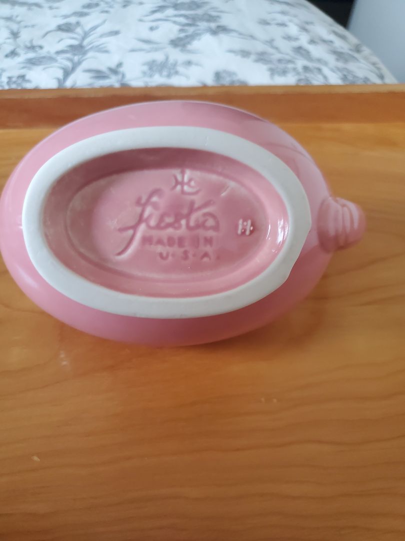Rose Fiestaware gravy boat