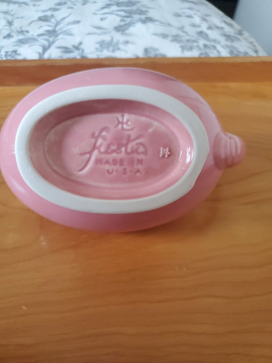 Rose Fiestaware gravy boat