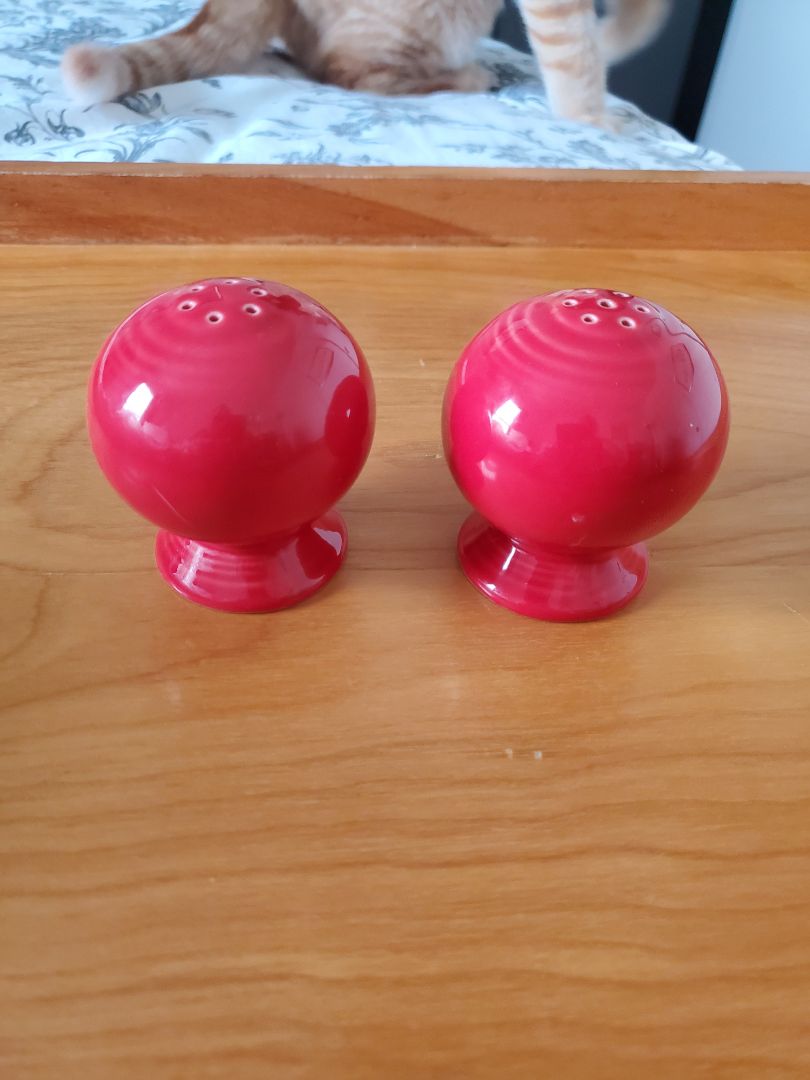 Scarlett Fiestaware salt and pepper shakers