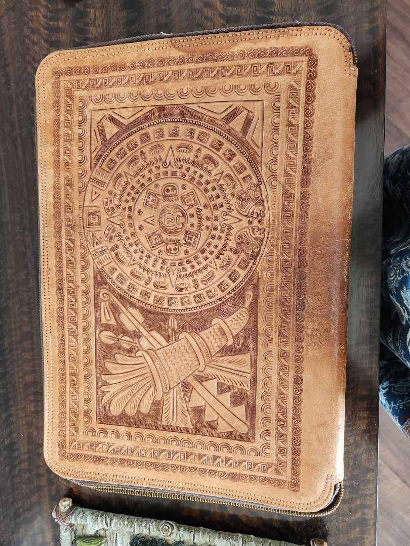 Cowboy Briefcase- Tooled Leather