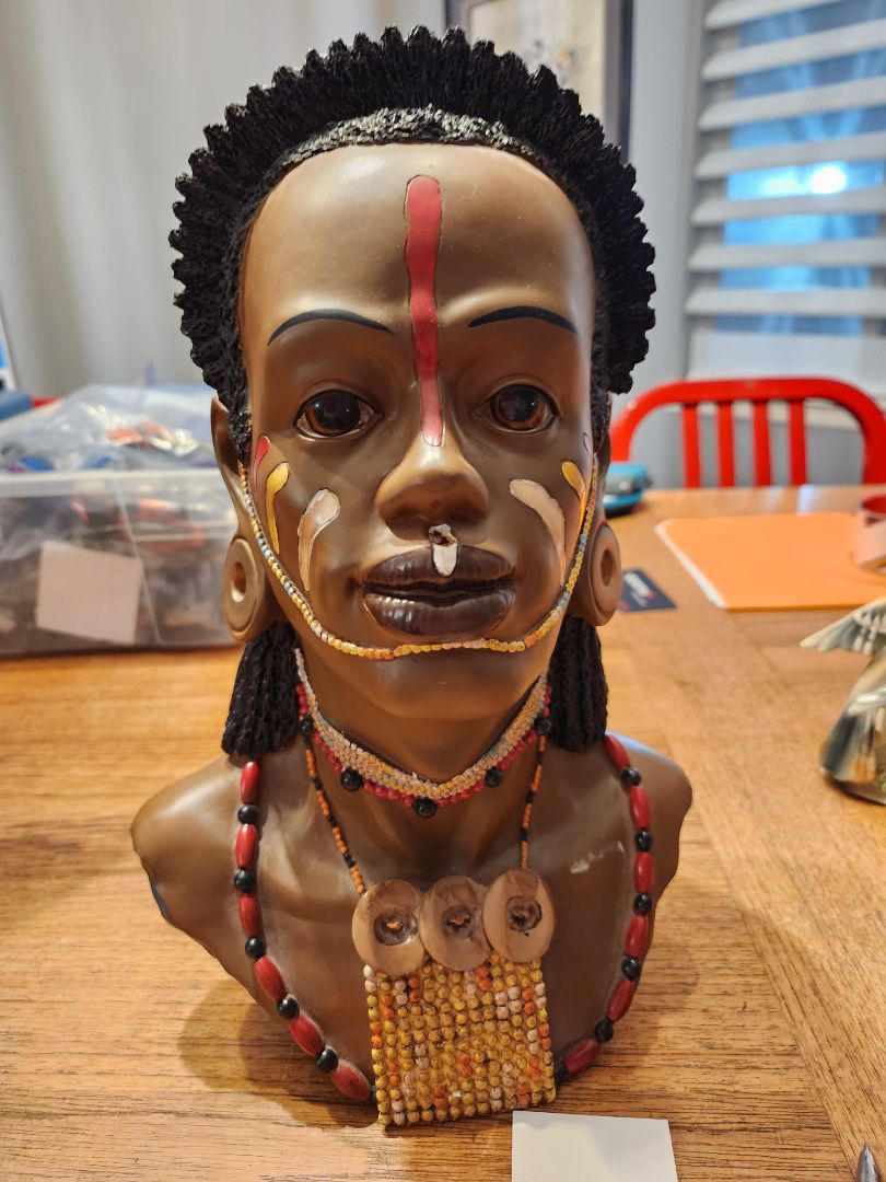 Women Head Sculpture- Beads