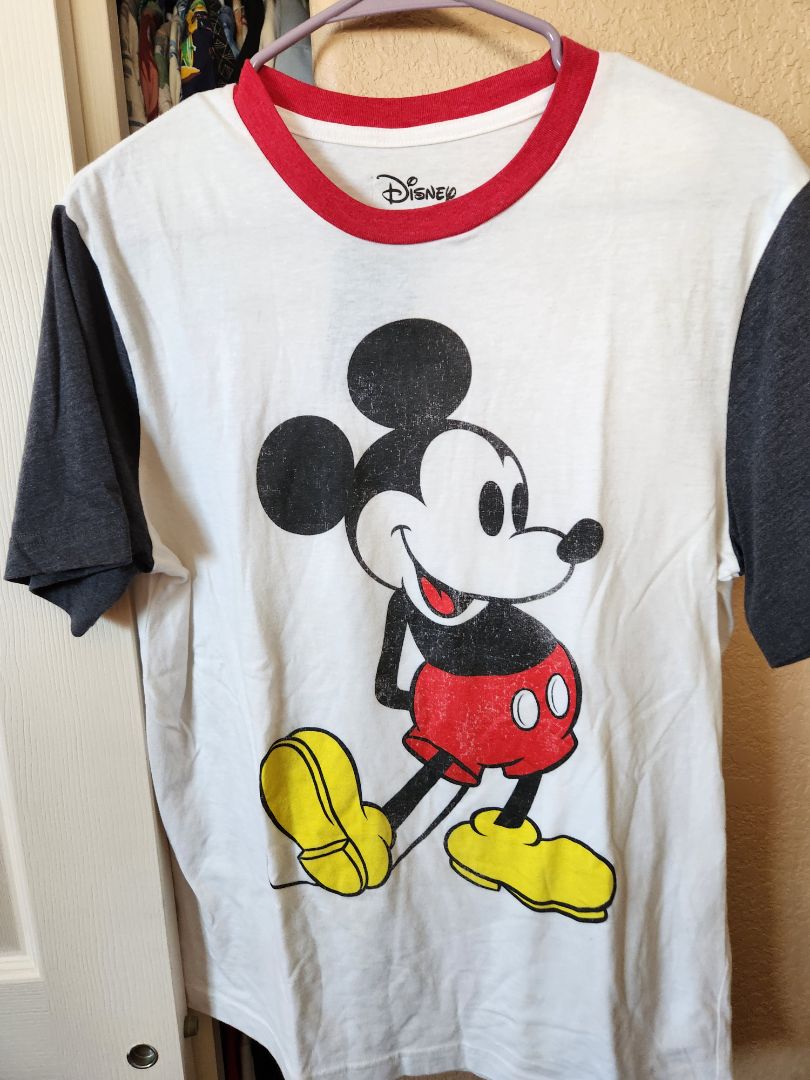 Mickey Mouse Shirt Black Sleeves, M