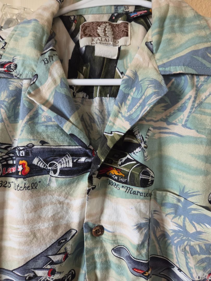 Hawaiian Shirt B25 AIRPLANES, S