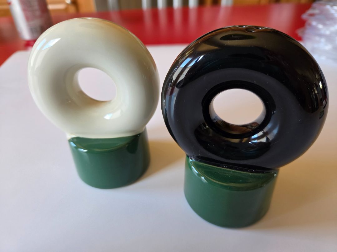 Donut Hole salt and pepper shackers