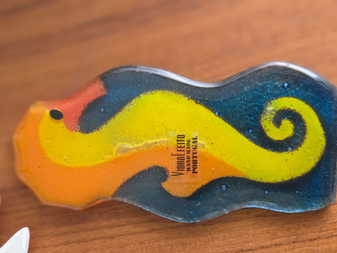 sea horse small blown glass