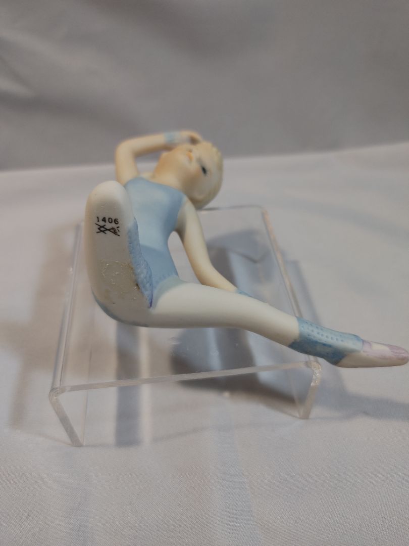Homco Bisque Porcelain Ballerina Figurine, 3.5"
