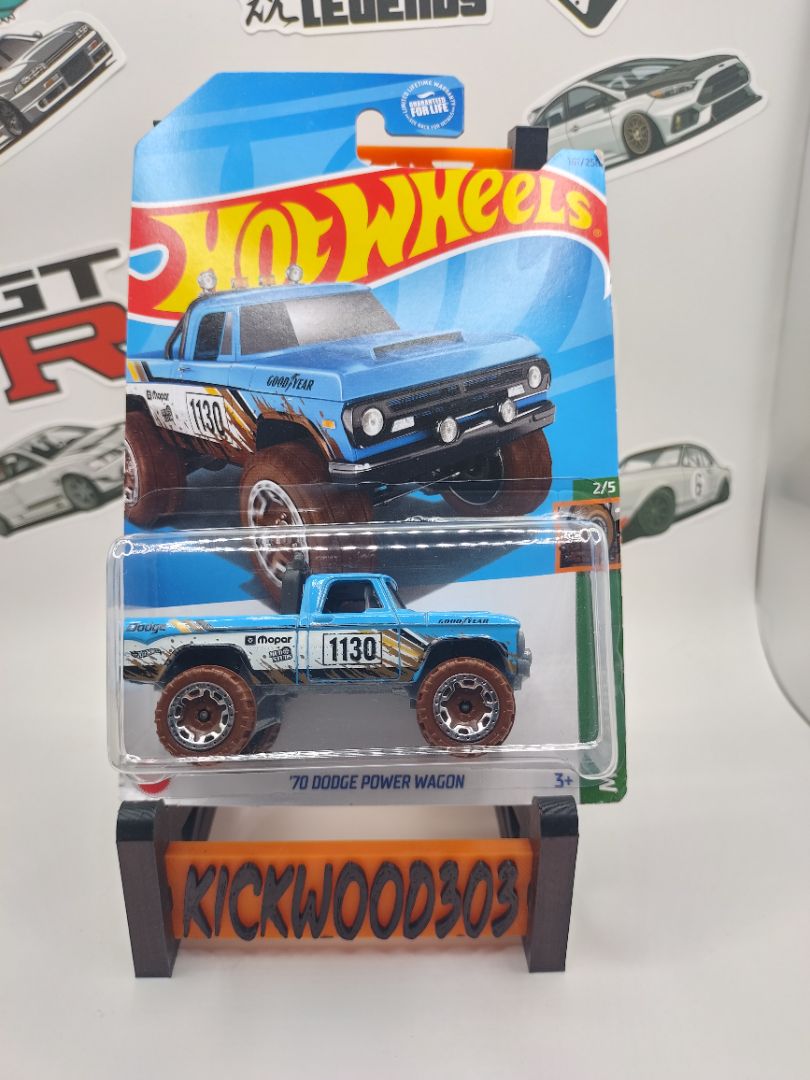 Blue Hot Wheels 70 Dodge power wagon