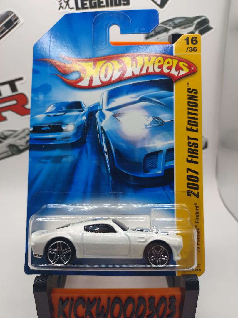 White Hot Wheels 1970 Pontiac Firebird