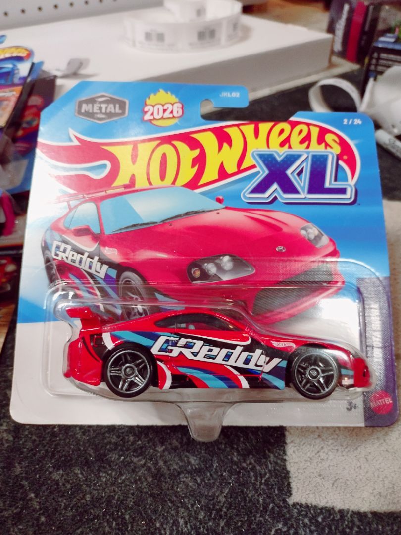 Red Hot Wheels XL Toyota Supra Mk4