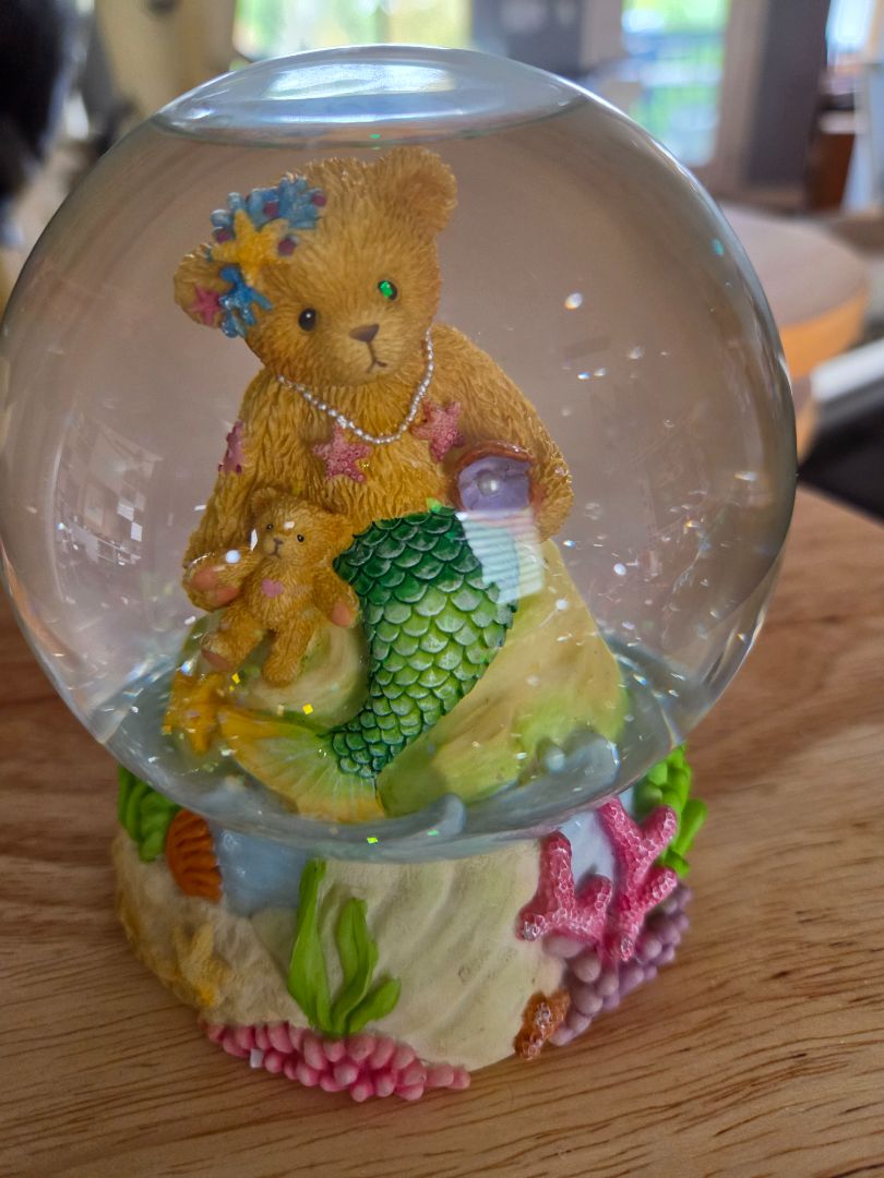 Teddy Mermaid snowglobe 2001