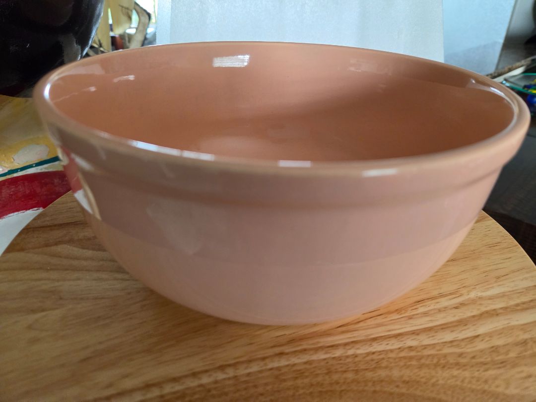 Pink mixing bowl