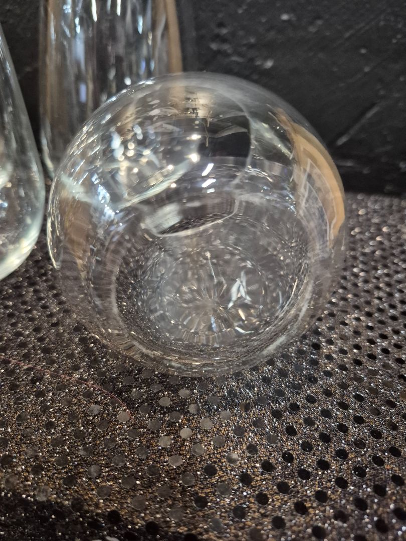 Clear Stemless Wine Glasses, 4.5"
