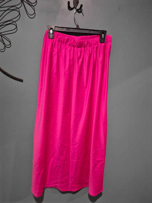 Hot Pink Haute Monde Maxi Skirt, L