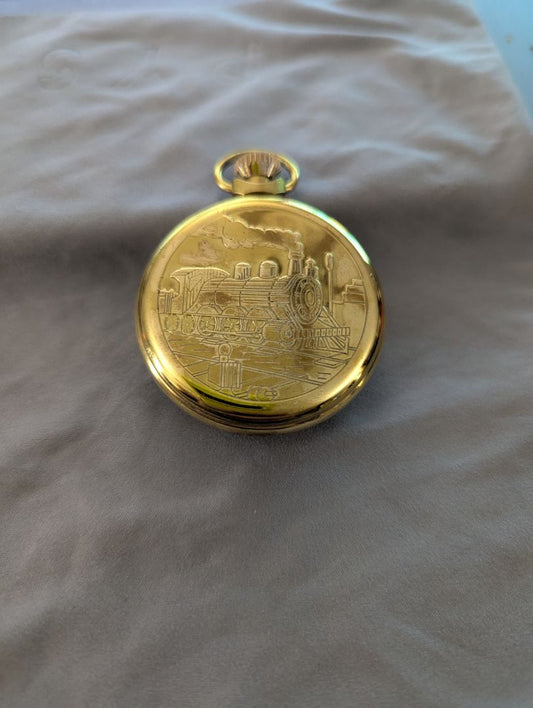 Vintage Smiths Locomotive Pocket Watch – Gold Tone - Serviced