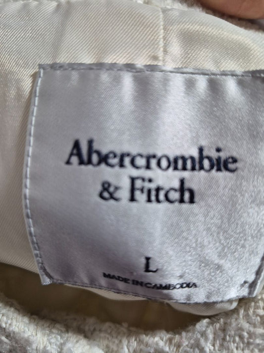 Ivory, Tweed Blazer, Abercrombie & Fitch, L