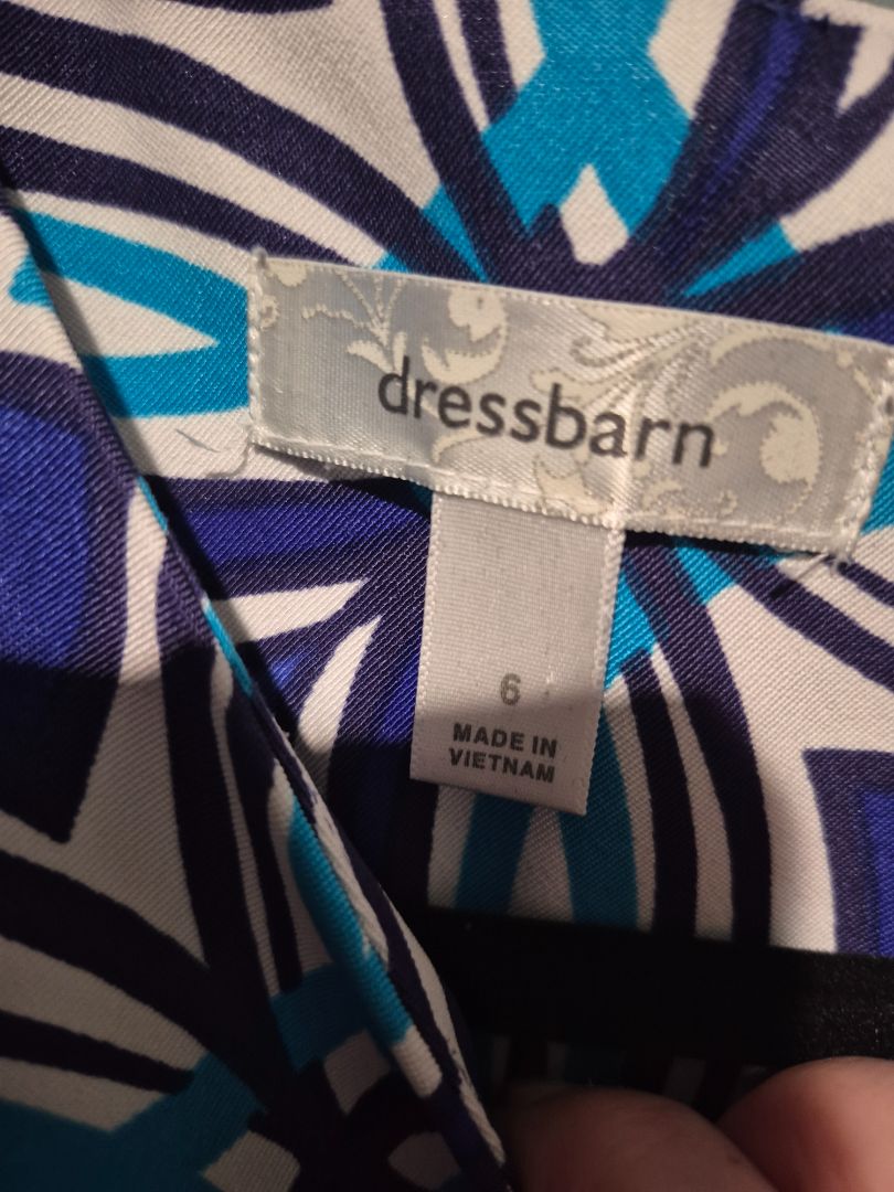 Blue Pattern Dress Barn Dress, 6
