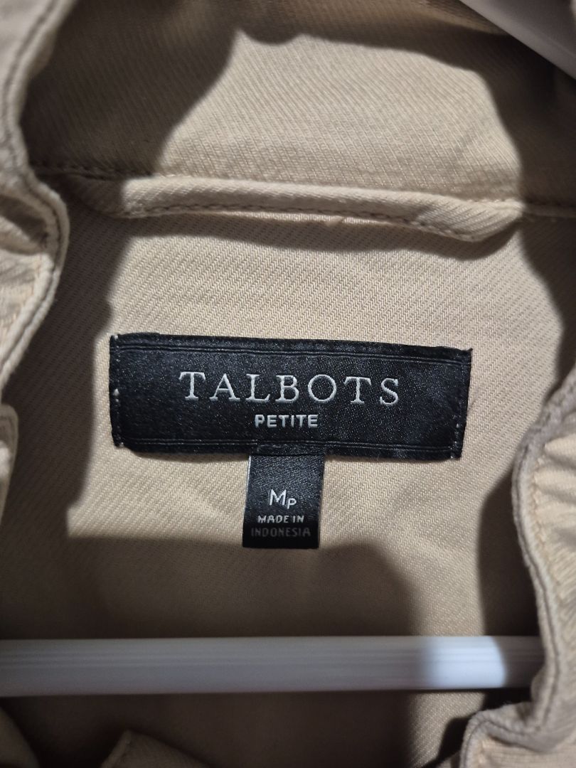 Beige Talbots Safari Jacket, Petite