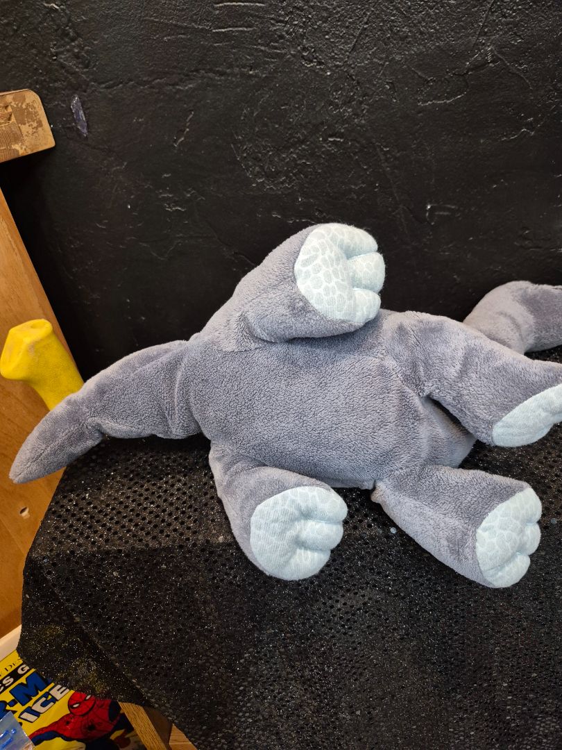 Vintage Brontosaurus, Grey, 18" × 9"