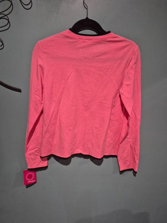 Pink, Black Trim Xhilaration Long Sleeved T-Shirt, New w/Tags, M
