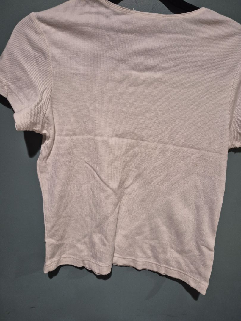 Croft & Barrow White Stretch Knit Top (sz PM)