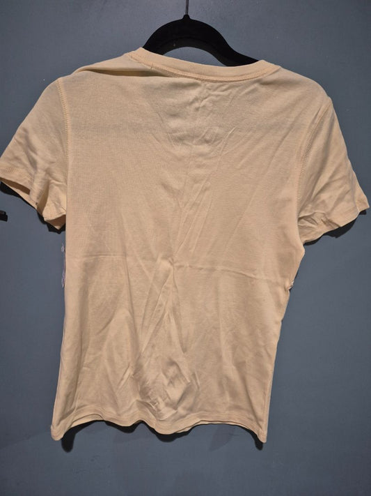 Yellow Christopher & Banks Short Sleeved Cotton T-shirt, New w/Tags, M