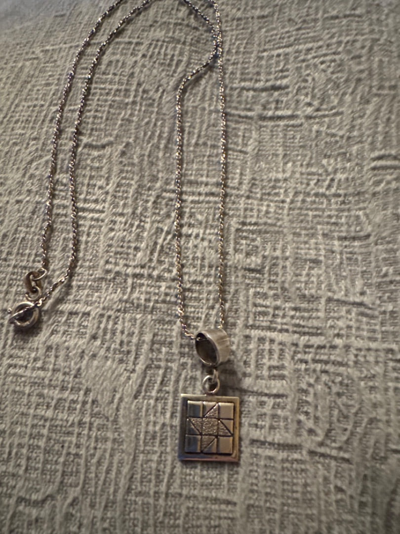 925 Square Star Pendant Necklace