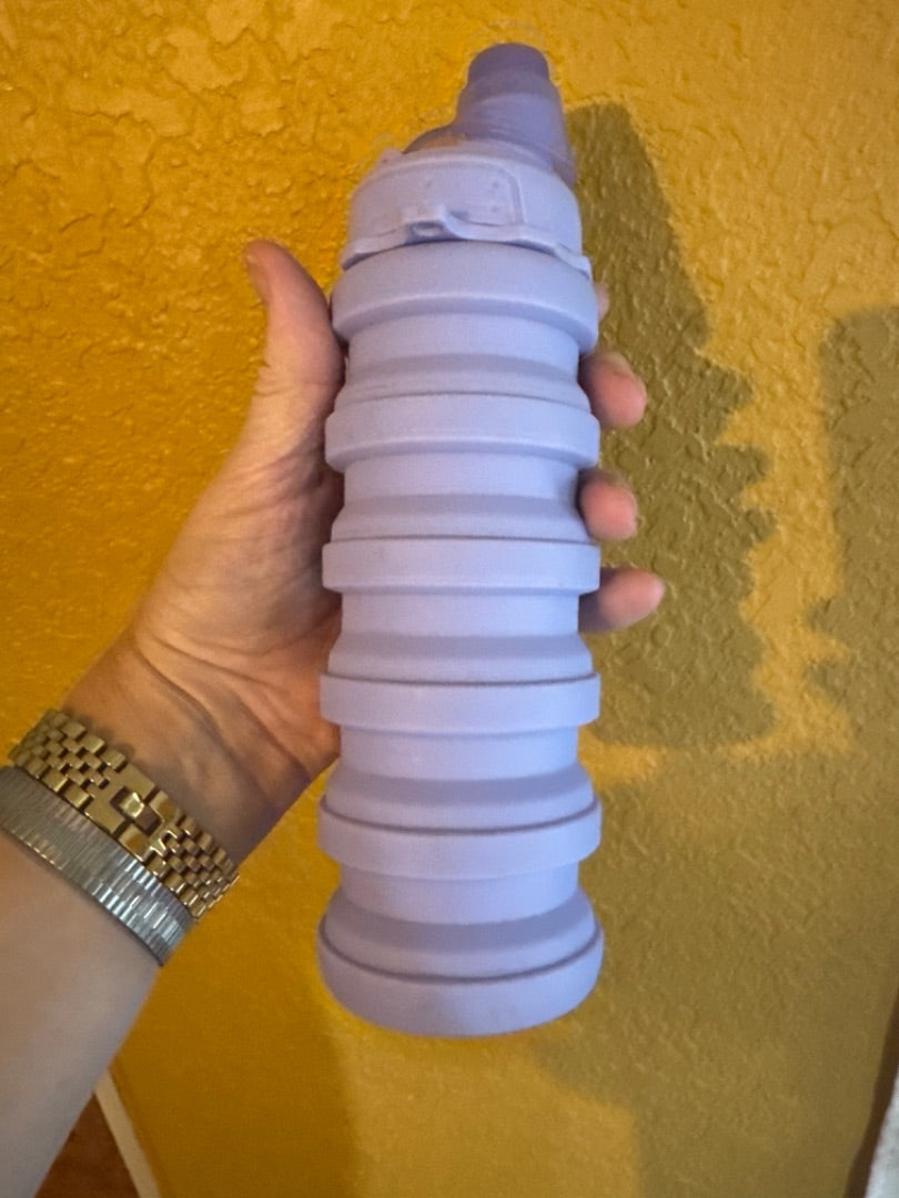 Lilac Expandable Silicone Water Bottle