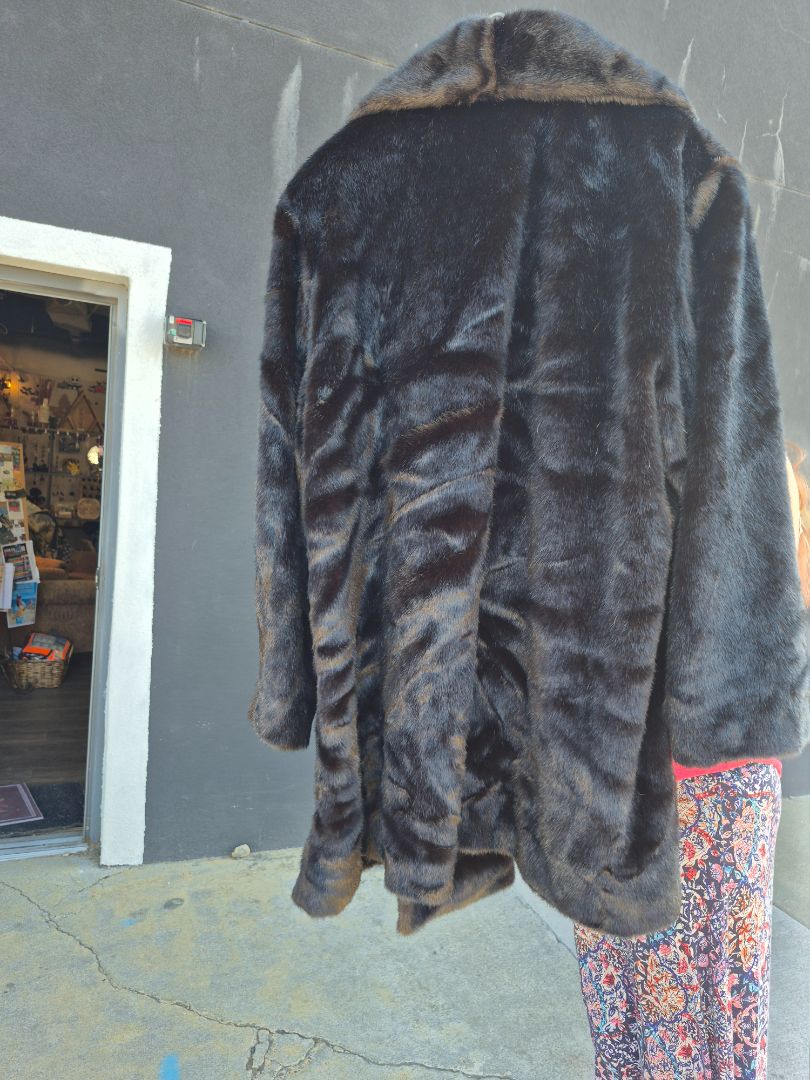 Black Jones New York Faux Fur Coat, 2X
