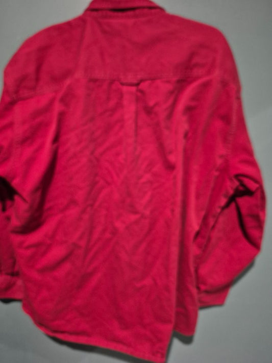 Burgundy IZUZU VehiCROSS Button Down Work Shirt, XL
