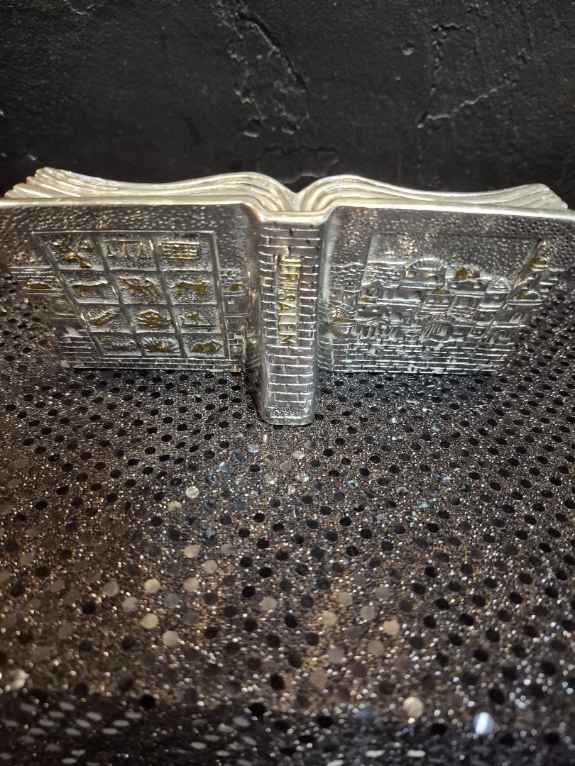 Silver-plated Amy Jerusalem Home Blessings Sign, 6.25" × 3"