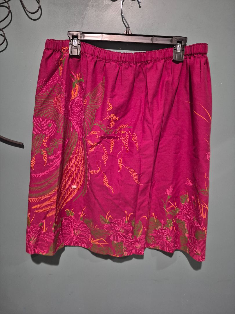 Burgandy Floral Handmade Skirt