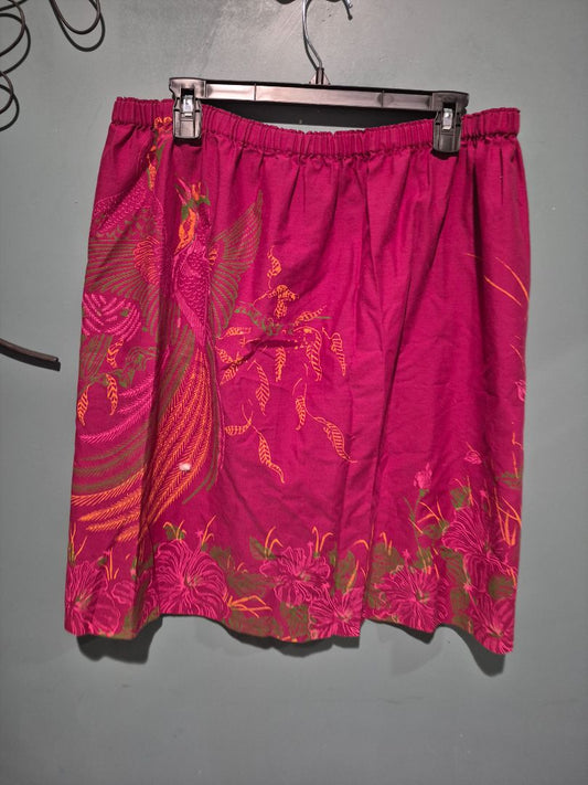 Burgandy Floral Handmade Skirt