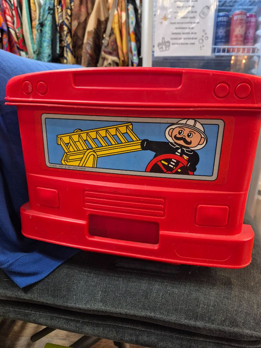 Red Lego Ride on Fire Truck W/Legos, 22" × 13" × 11"