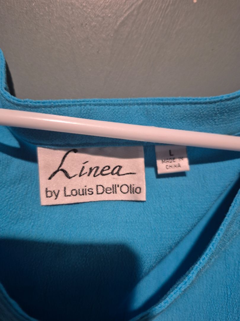 Light Blue Linea by Louis Dell'Olia 3/4 Sleeve Mid-length Dress, L