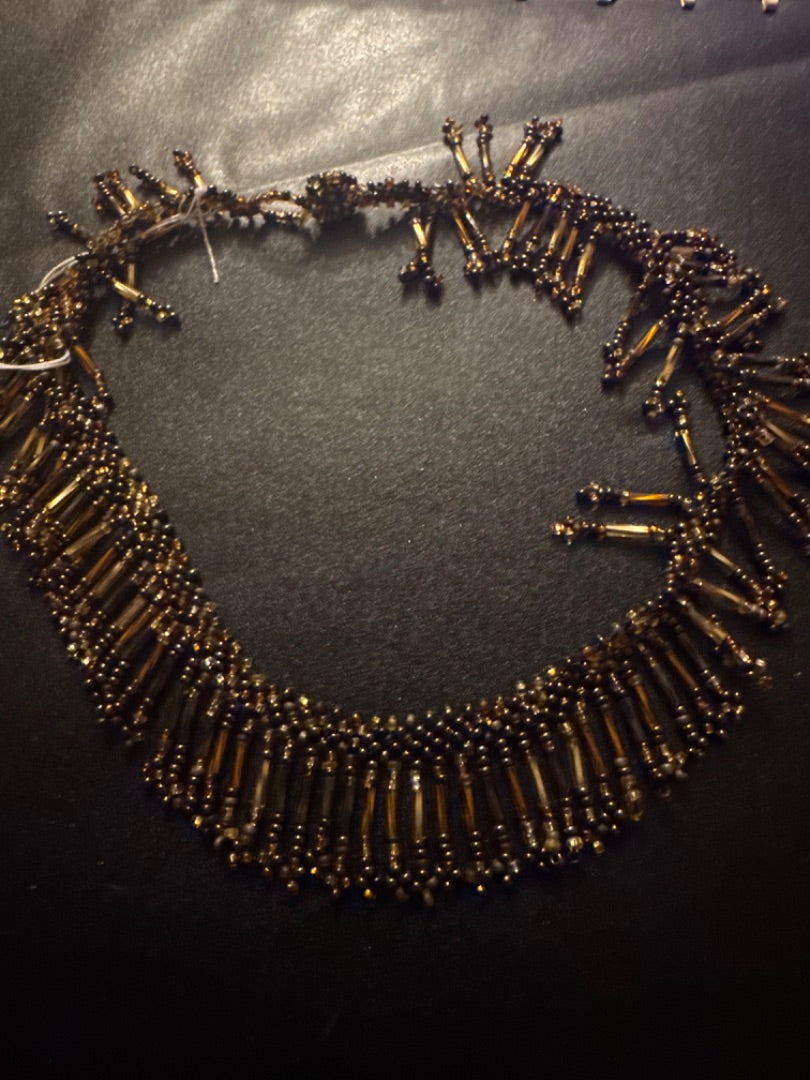 Brown Beaded Choker